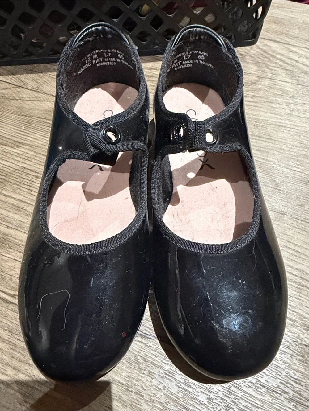 Capezio Black Patent Mary Jane Dance Shoes for Kids